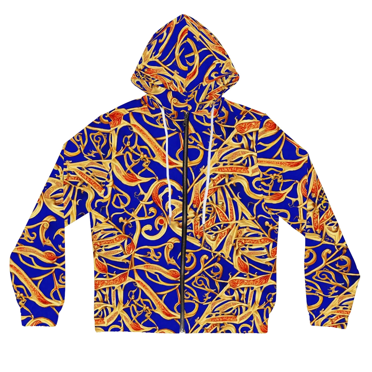 Royal Paisley on Women's Full-Zip Hoodie — Front
