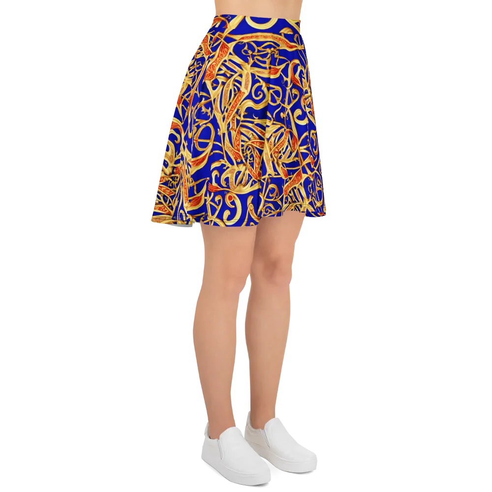 Royal Paisley on Skater Skirt — Right