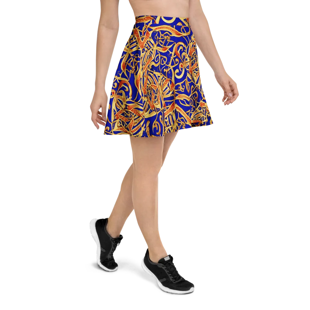 Royal Paisley on Skater Skirt — Right
