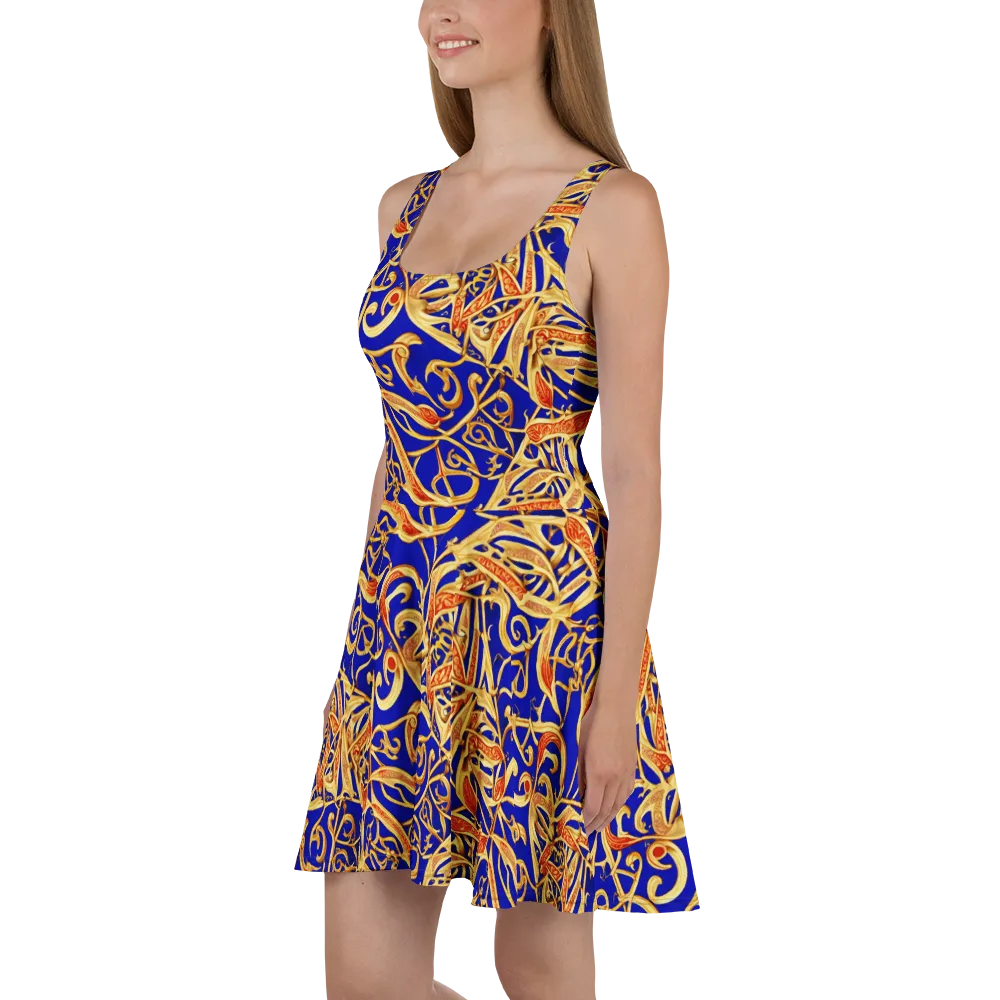 Royal Paisley on Skater Dress — Left