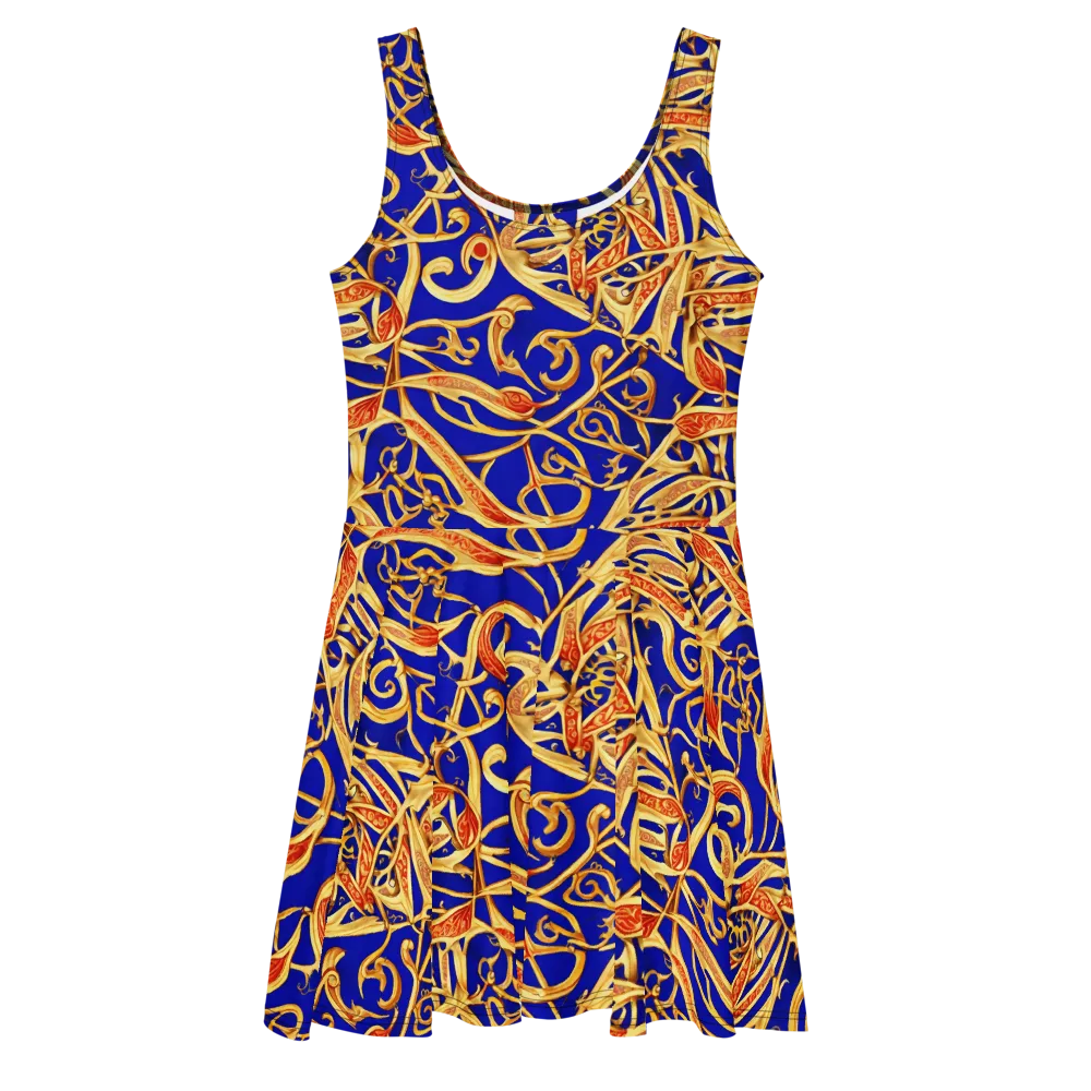 Royal Paisley on Skater Dress — Front