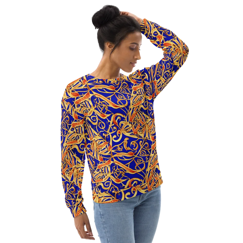 Royal Paisley on Sweatshirt — Right Front