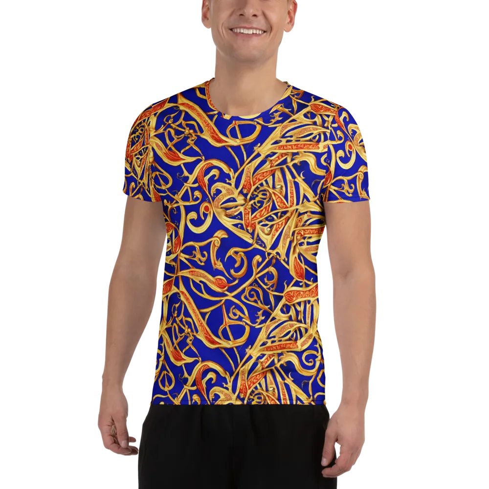 Royal Paisley on Men's Athletic T-Shirt — Front
