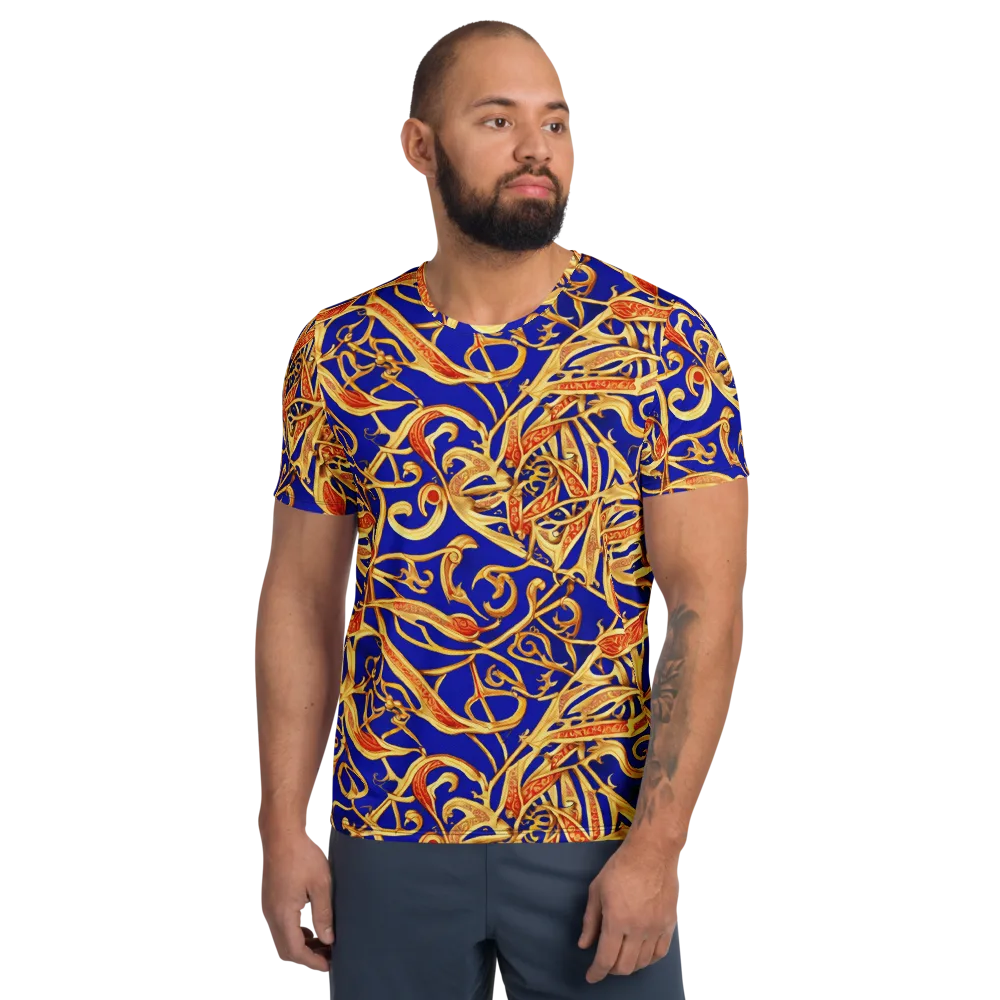 Royal Paisley on Men's Athletic T-Shirt — Front