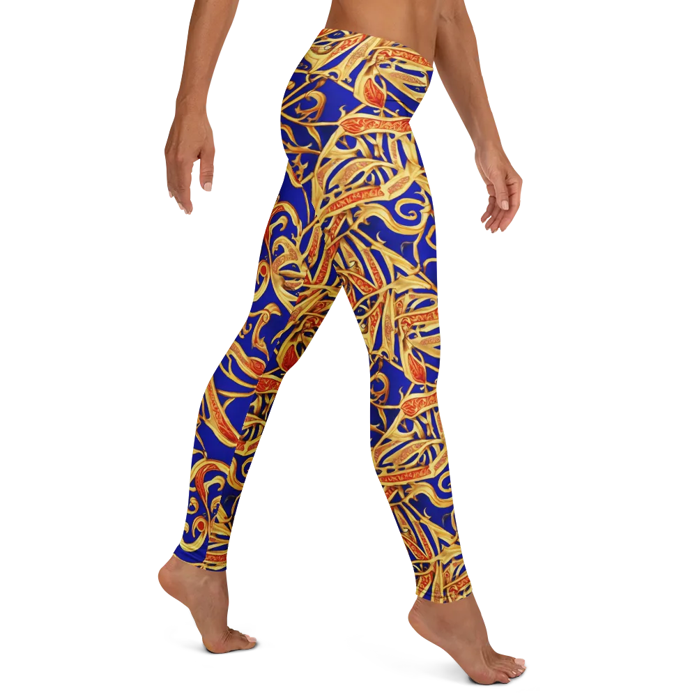 Royal Paisley on Leggings — Right