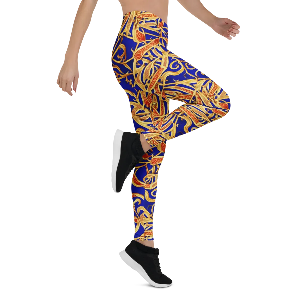 Royal Paisley on Leggings — Right