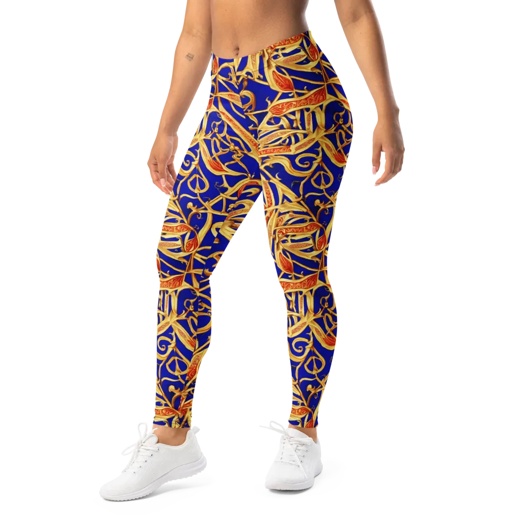 Royal Paisley on Leggings — Left Front
