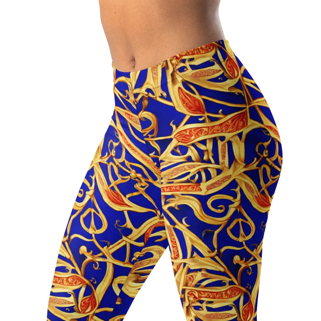 Royal Paisley on Leggings — Left Front