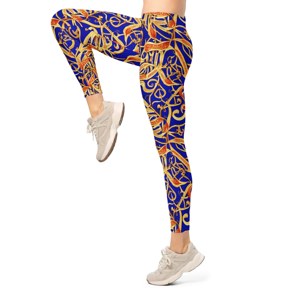 Royal Paisley on Leggings — Left