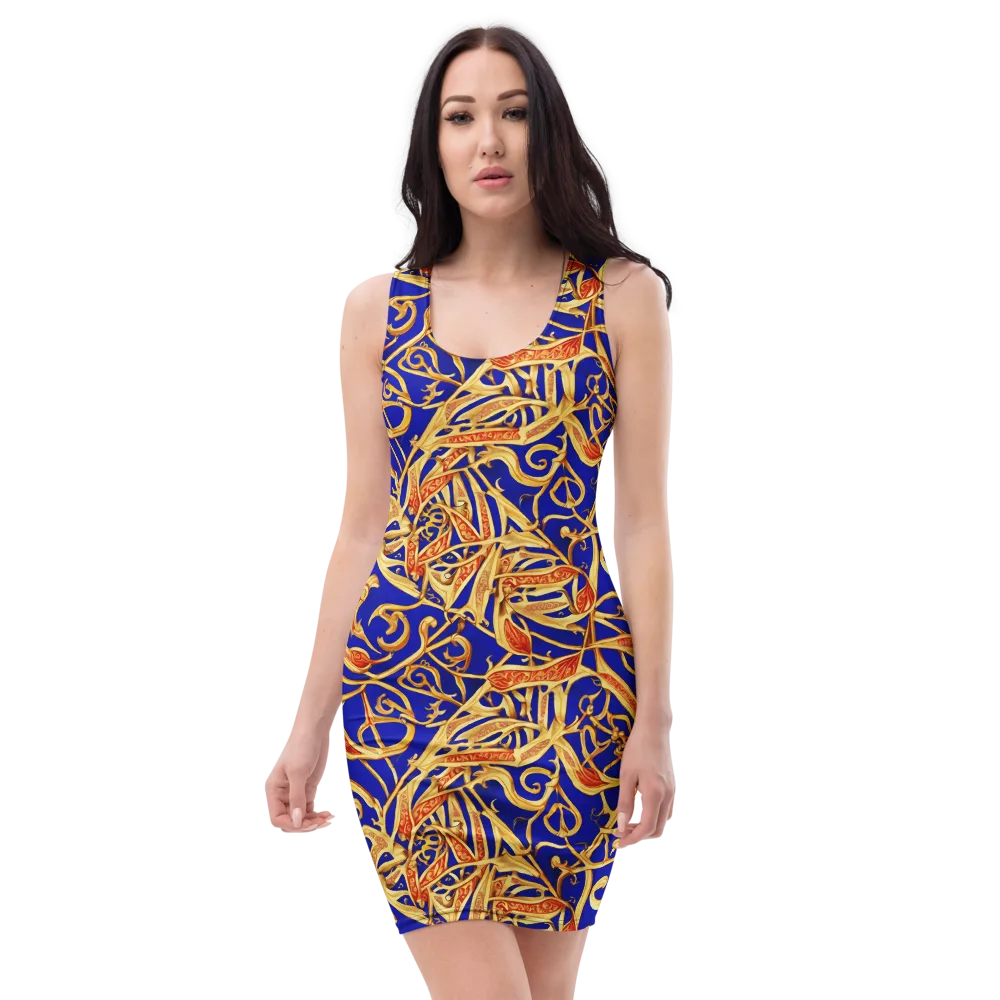 Royal Paisley on Bodycon Dress — Front