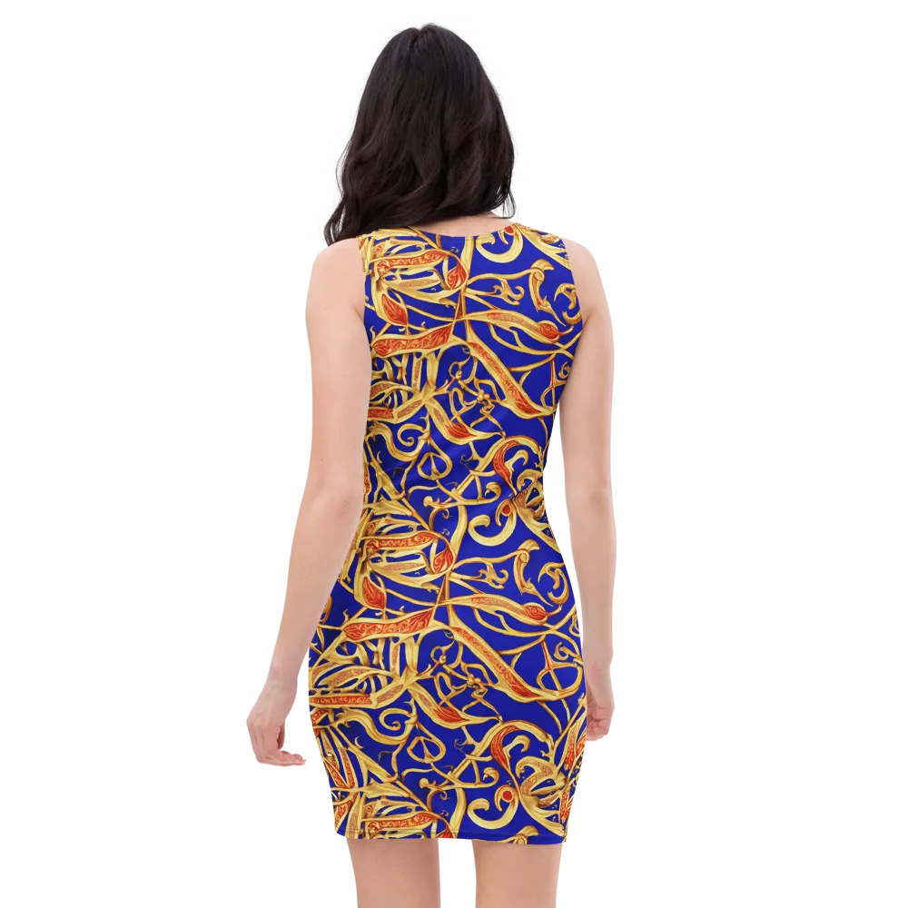 Royal Paisley on Bodycon Dress — Back