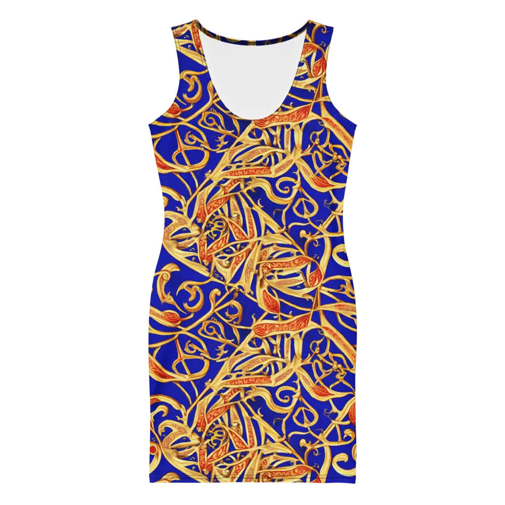 Royal Paisley on Bodycon Dress — Front