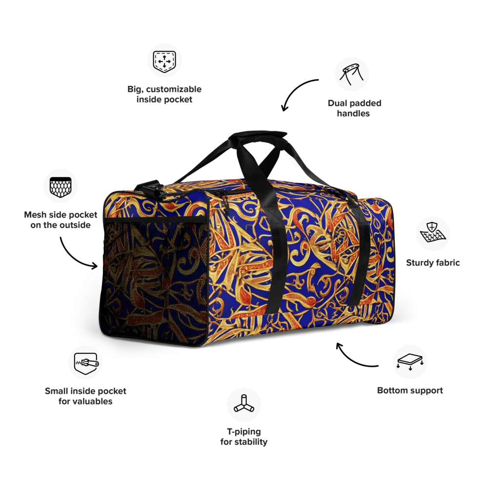 Royal Paisley on Duffle Bag — Right Front