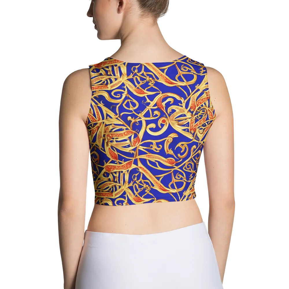 Royal Paisley on Crop Top — Back