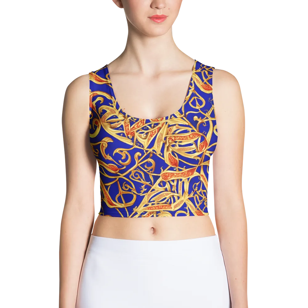 Royal Paisley on Crop Top — Front
