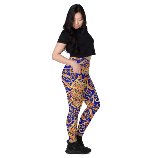 Royal Paisley on a Leggings with Pockets