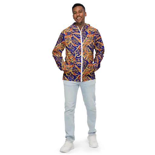 Royal Paisley on a Men's Windbreaker
