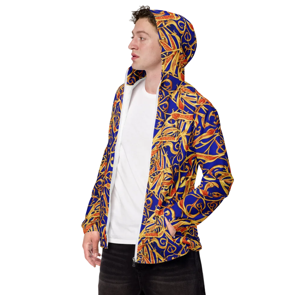 Royal Paisley on Men's Windbreaker — Left Front