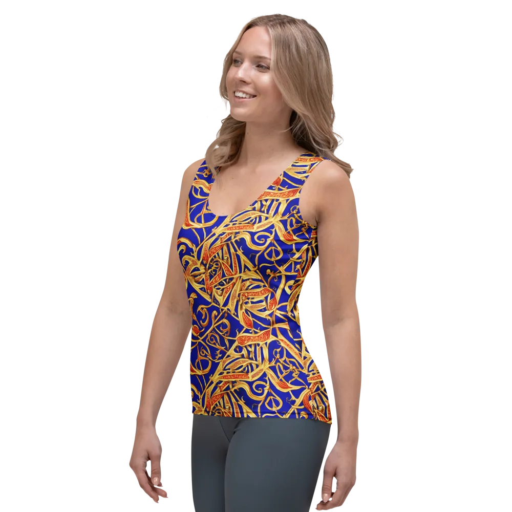 Royal Paisley on Women's Tank Top — Left Front