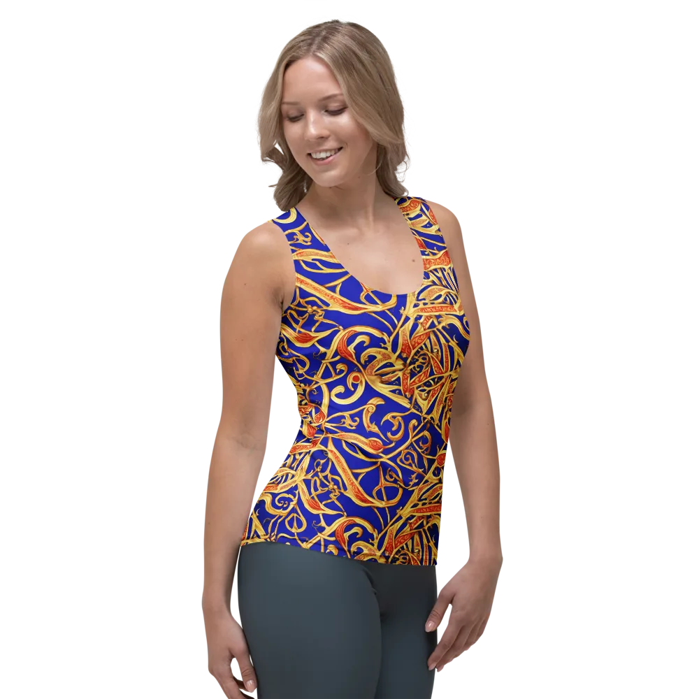 Royal Paisley on Women's Tank Top — Right Front
