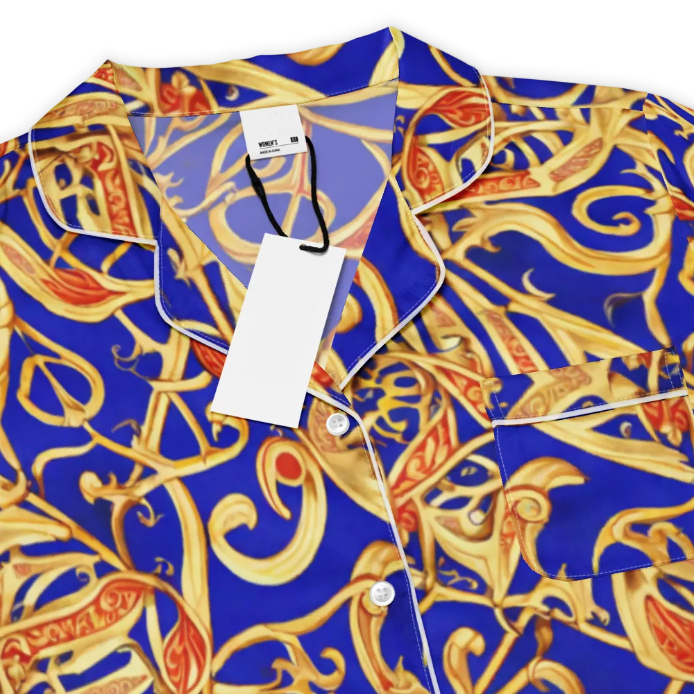 Royal Paisley on Women's Short Sleeve Pajama Top — Product details