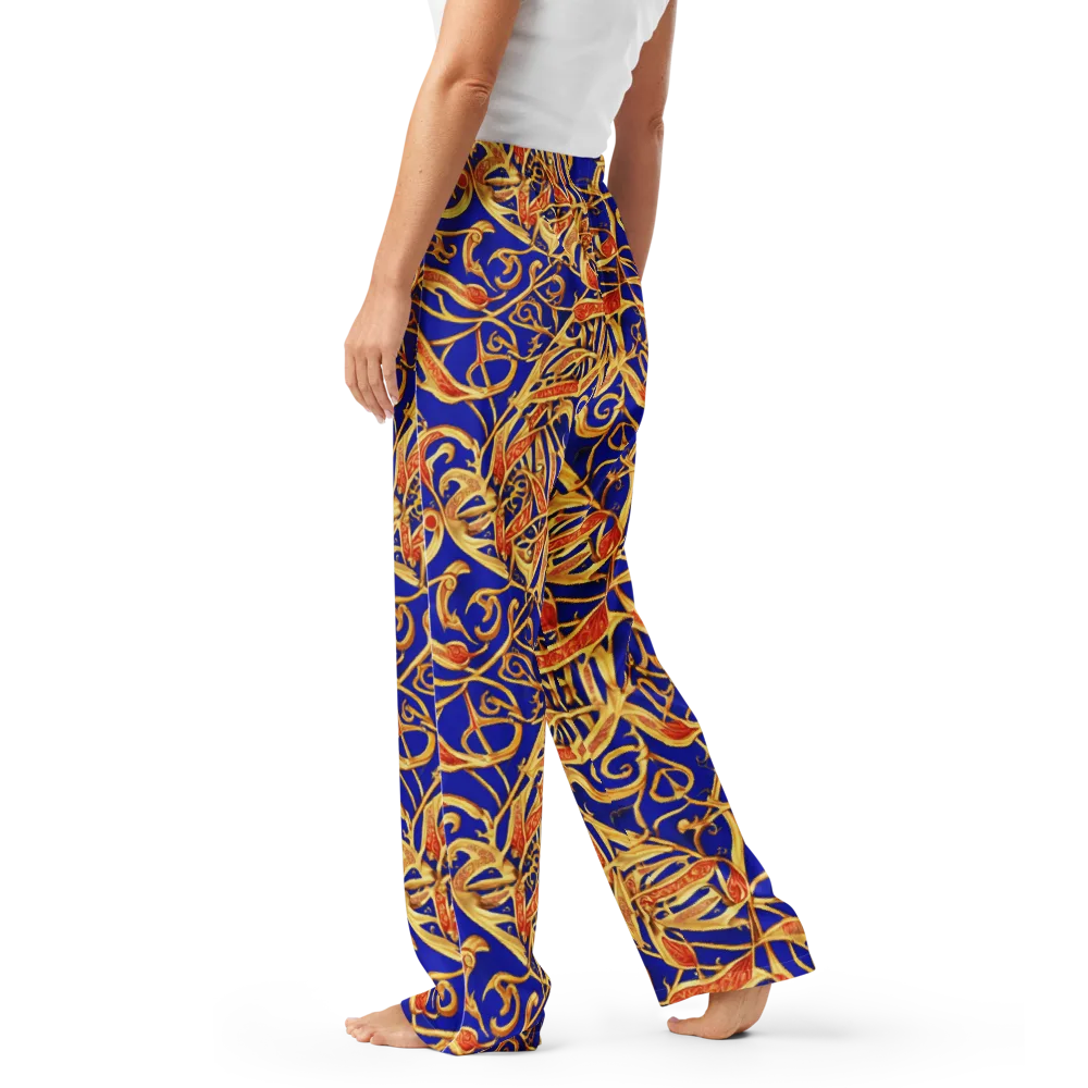 Royal Paisley on Women's Pajama Pants — Left