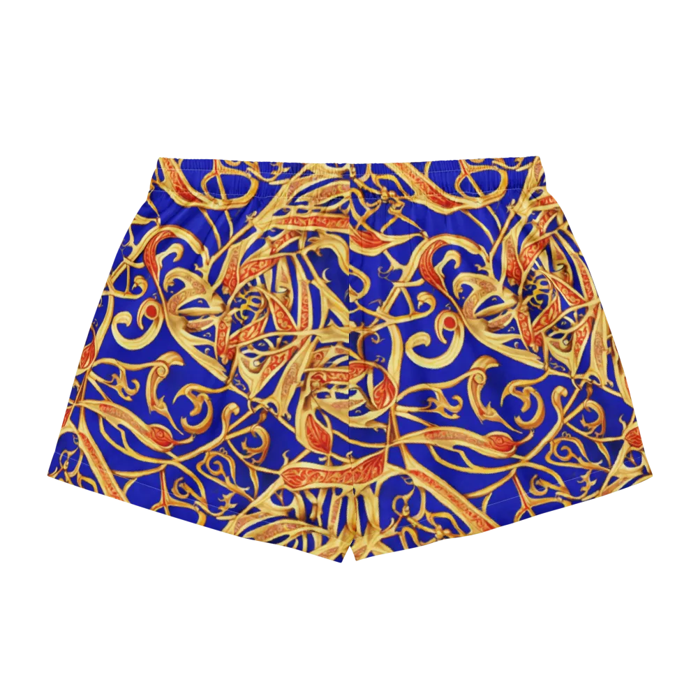 Royal Paisley on Women's Pajama Shorts — Back