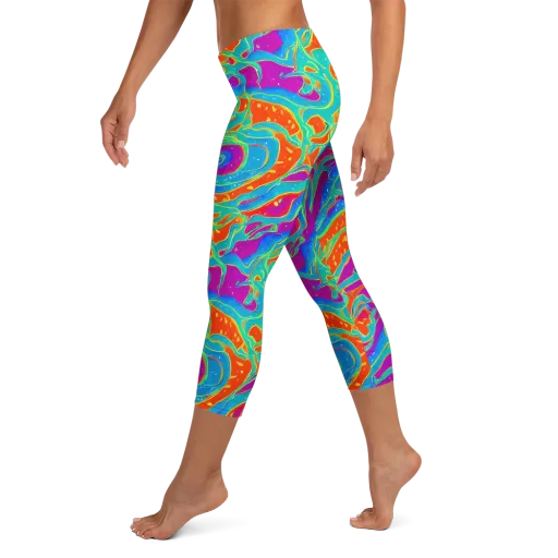 Magma Current on a Capri Leggings