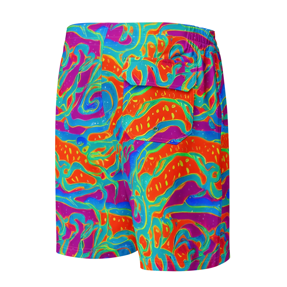 Magma Current on Men's Board Shorts — Back
