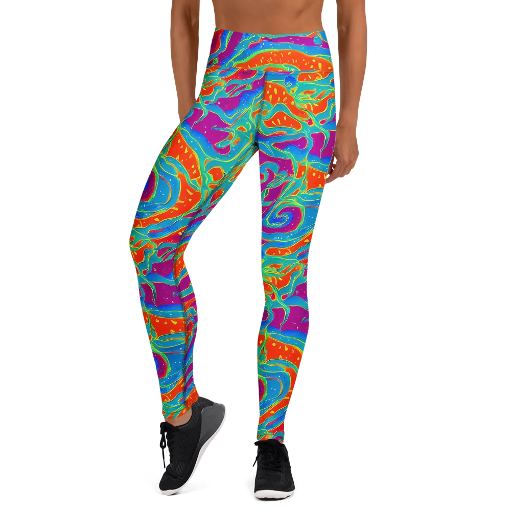 Magma Current on Yoga Leggings — Front