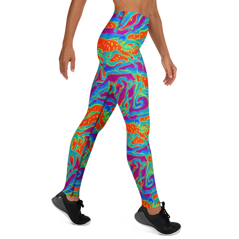 Magma Current on Yoga Leggings — Right