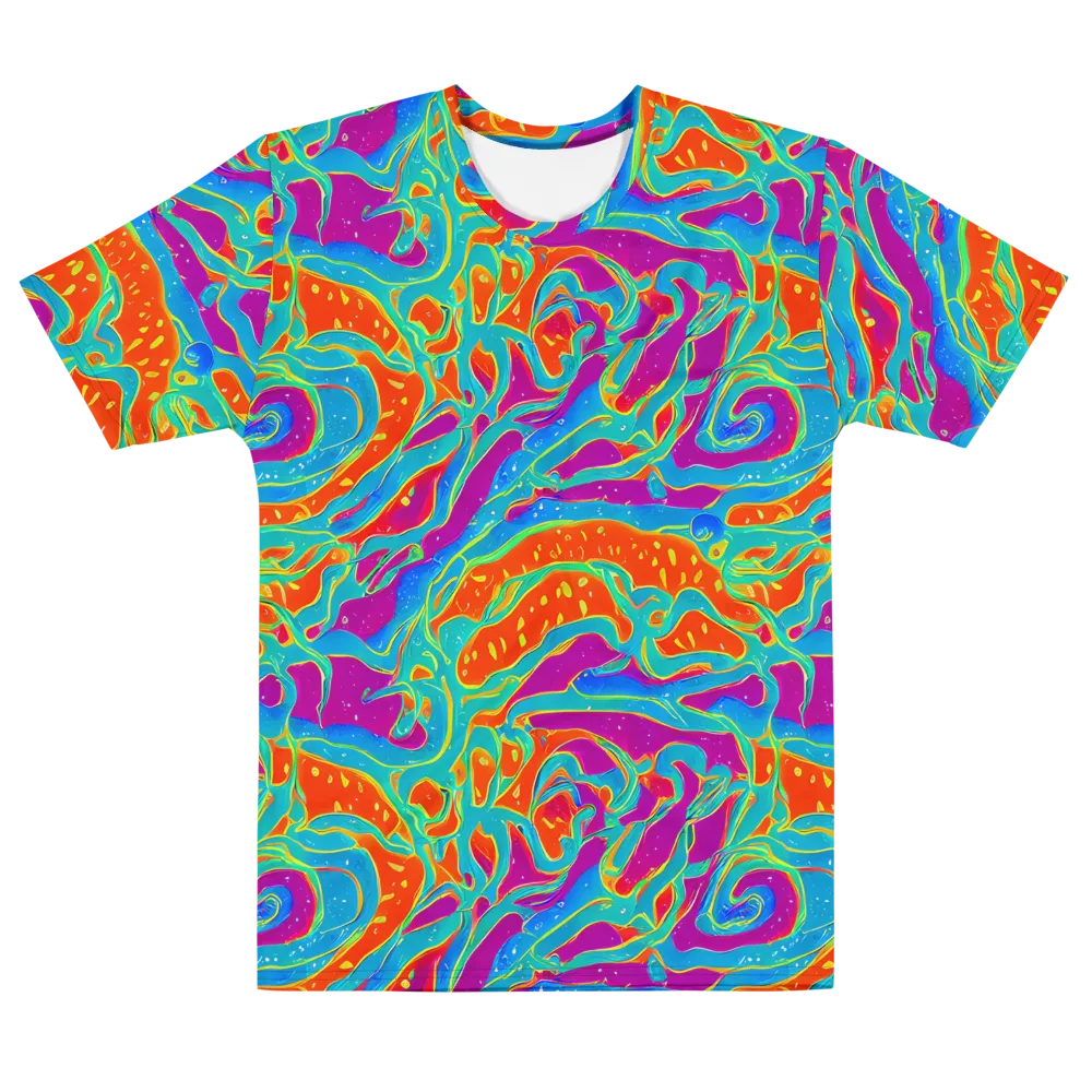 Magma Current on Men's Cotton Crew Neck T-Shirt — Front