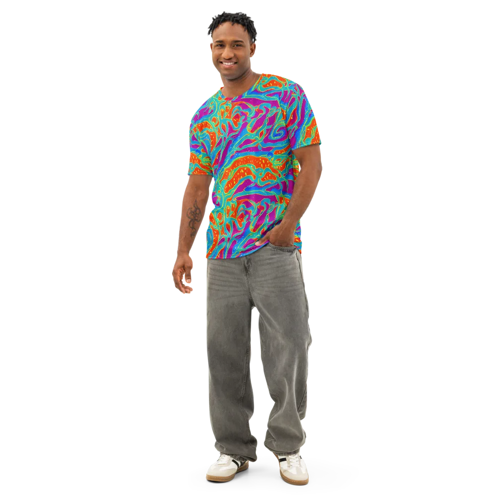 Magma Current on Men's Cotton Crew Neck T-Shirt — Front