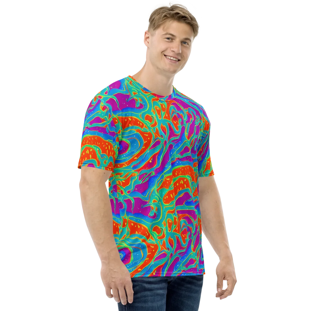 Magma Current on Men's Crew Neck T-Shirt — Right
