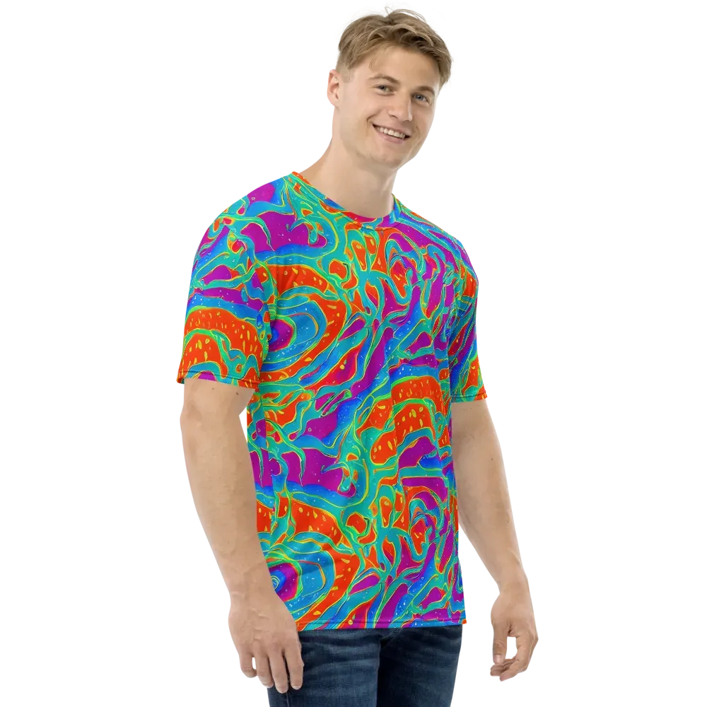 Magma Current on Men's Crew Neck T-Shirt — Right
