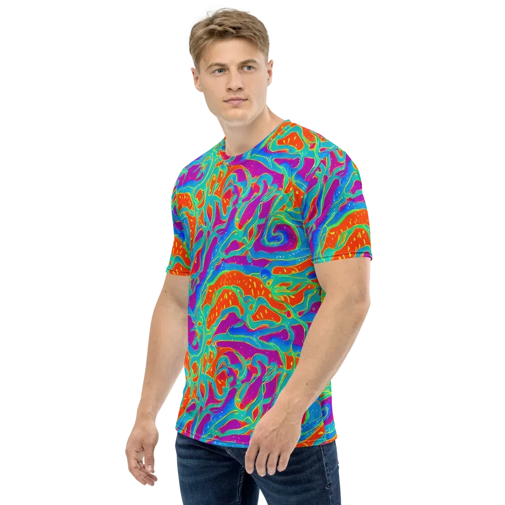 Magma Current on Men's Crew Neck T-Shirt — Left