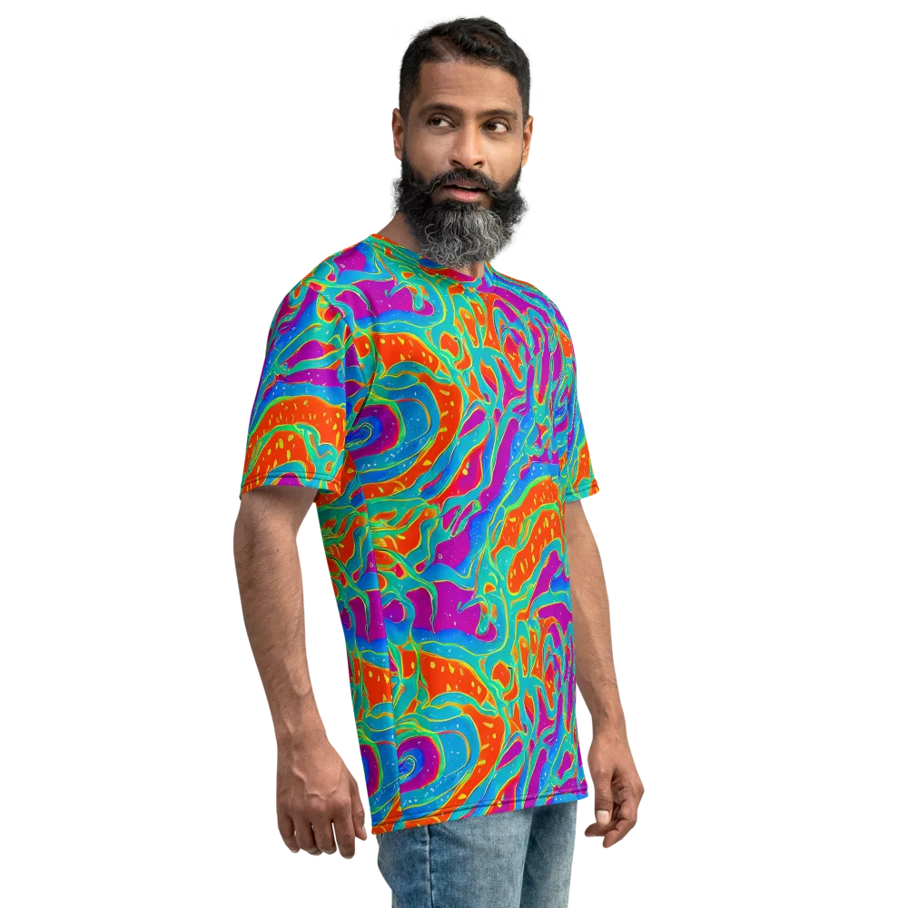 Magma Current on Men's Crew Neck T-Shirt — Right