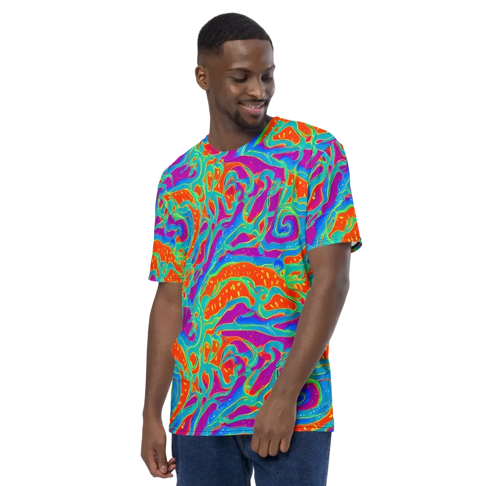 Magma Current on Men's Crew Neck T-Shirt — Left