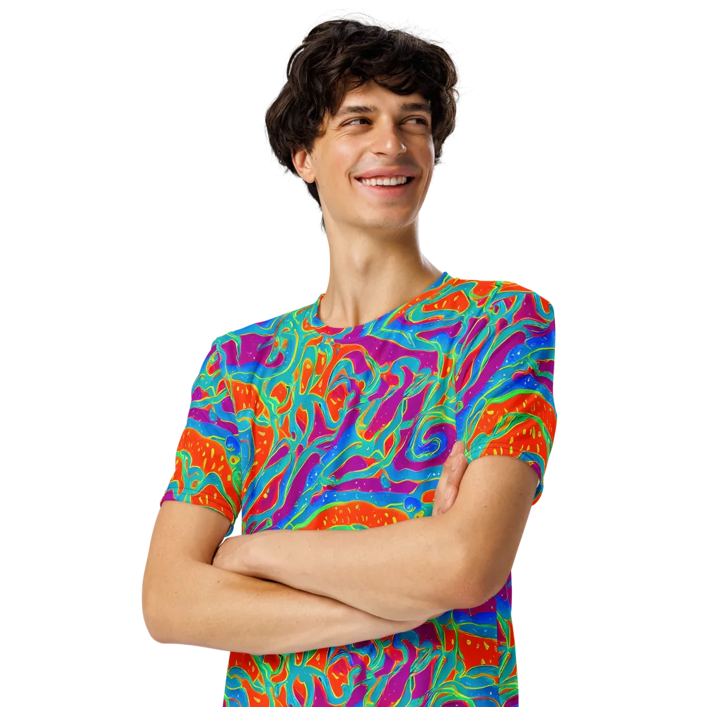 Magma Current on Men's Crew Neck T-Shirt — Left Front