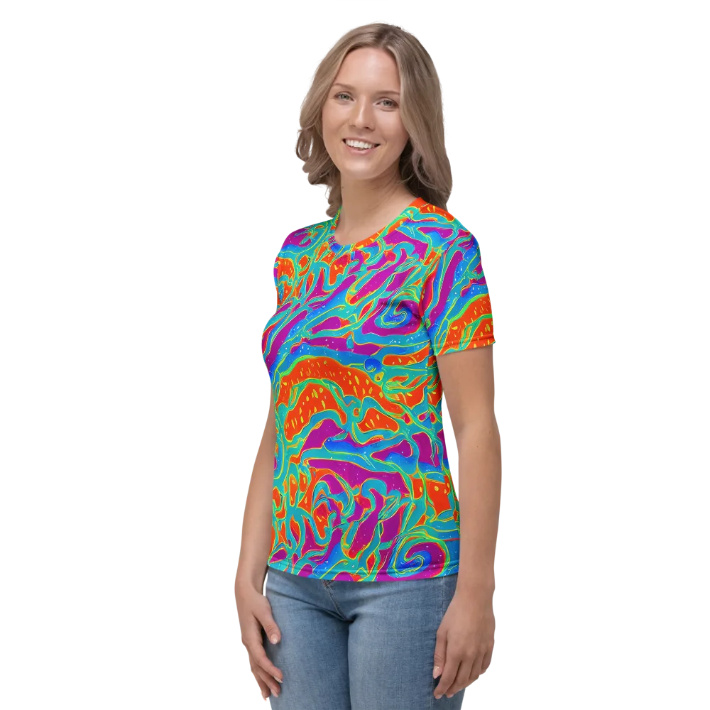 Magma Current on Women's Crew Neck T-Shirt — Left