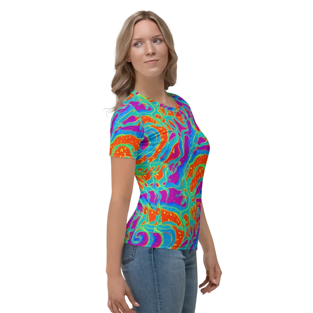 Magma Current on Women's Crew Neck T-Shirt — Right