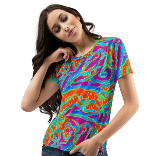 Magma Current on a Women's Crew Neck T-Shirt