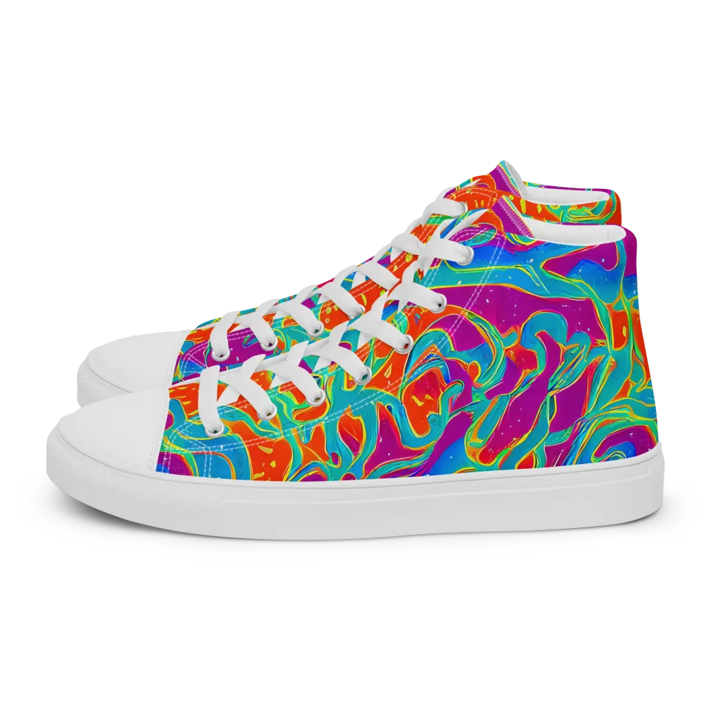 Magma Current on Women's High Top Canvas Shoes — Left