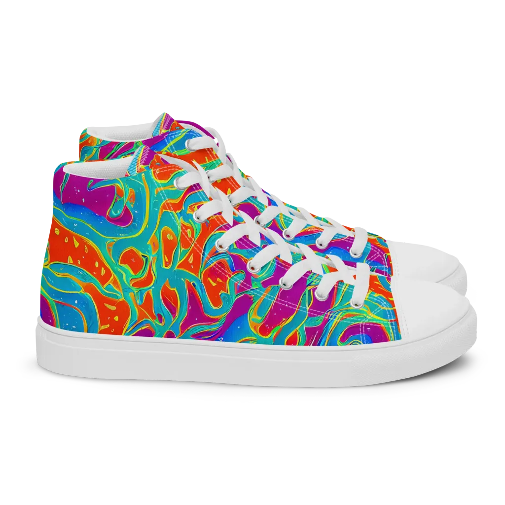 Magma Current on Women's High Top Canvas Shoes — Right