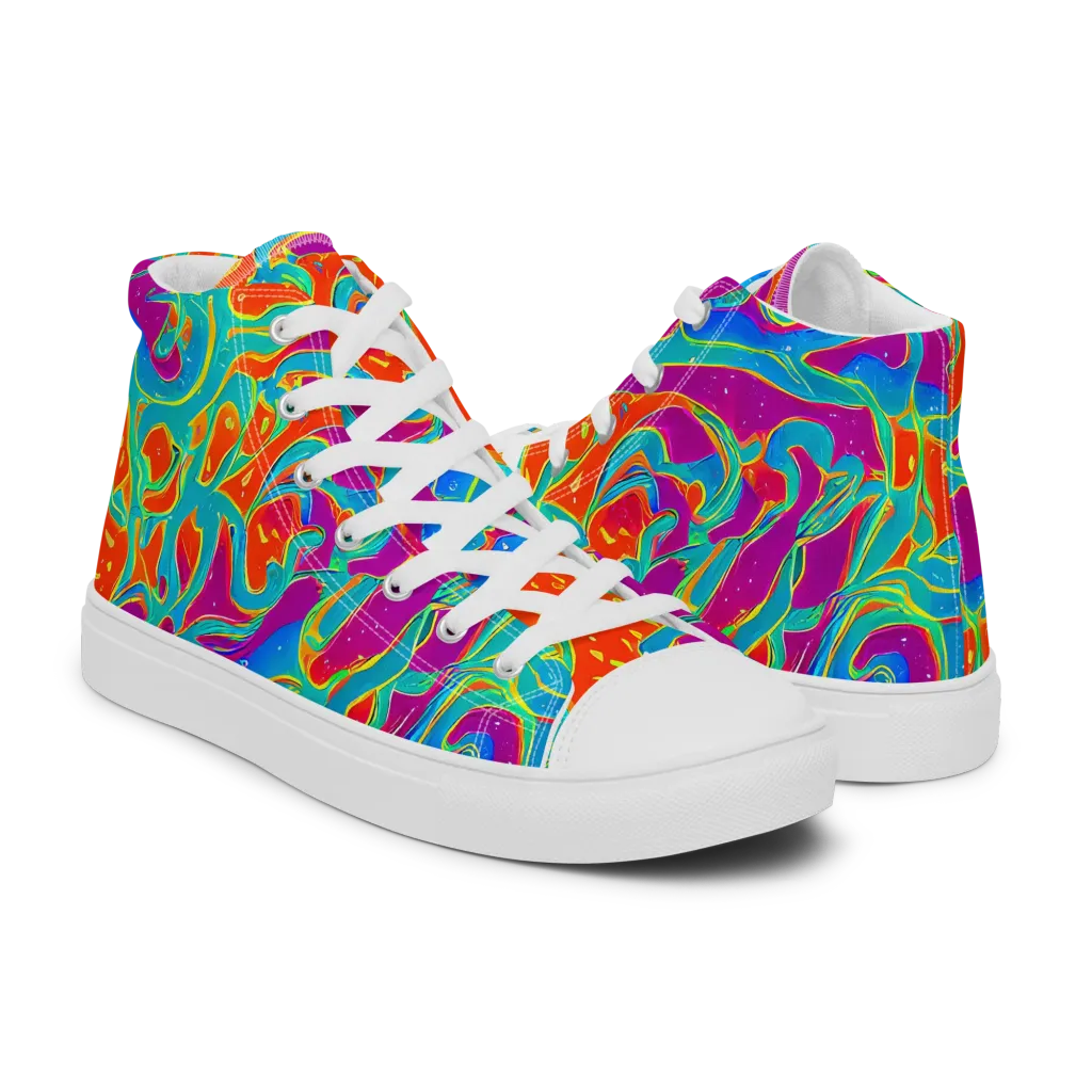 Magma Current on Women's High Top Canvas Shoes — Right