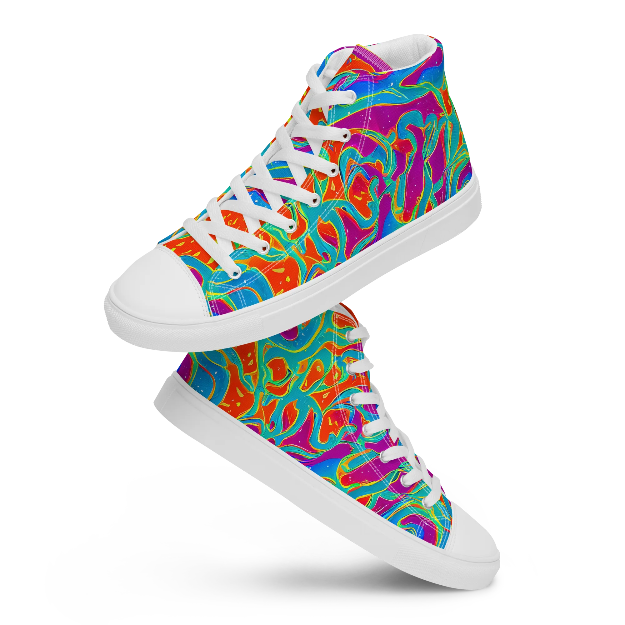 Magma Current on Women's High Top Canvas Shoes — Front