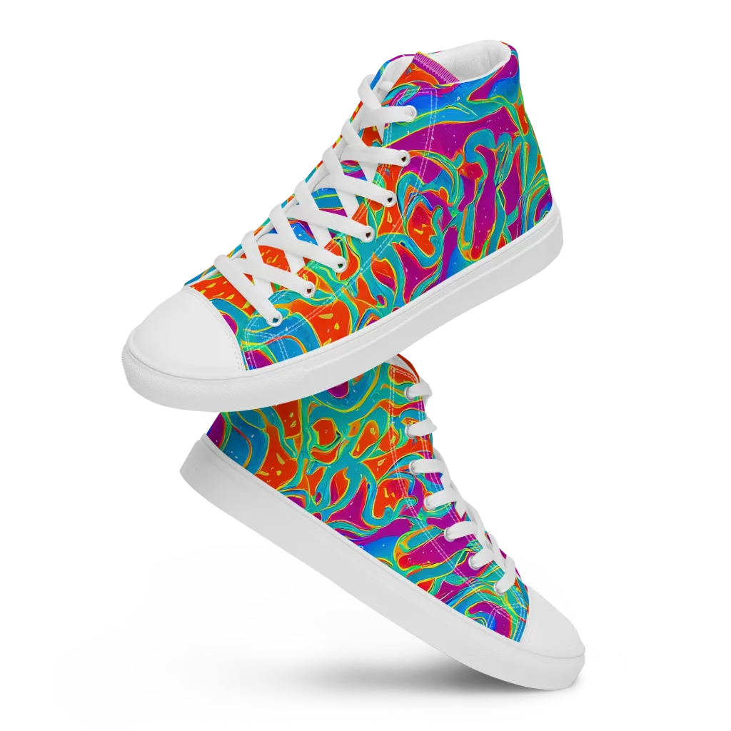 Magma Current on Women's High Top Canvas Shoes — Front