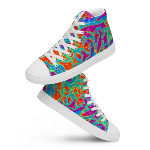 Magma Current on a Women's High Top Canvas Shoes