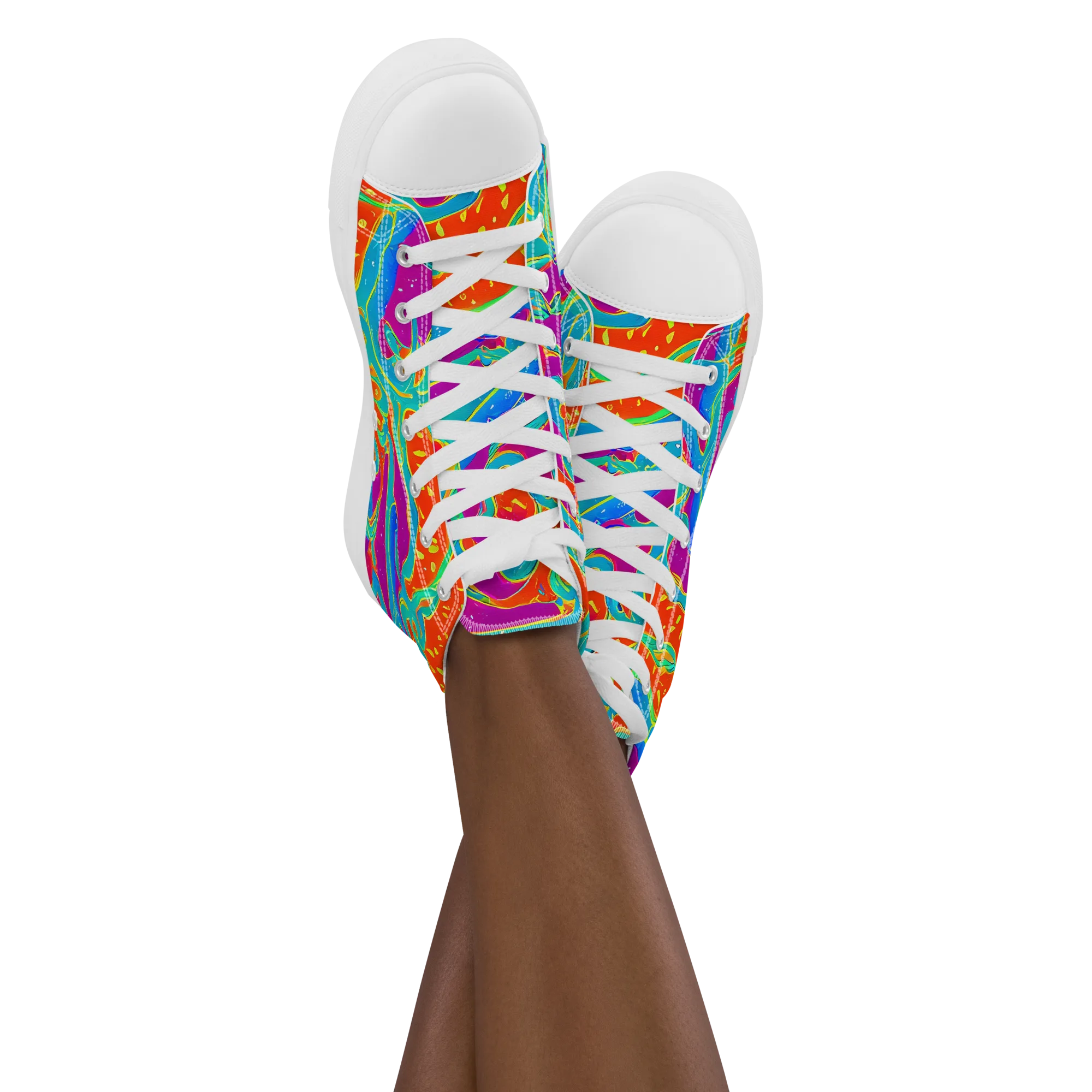 Magma Current on Women's High Top Canvas Shoes — Front