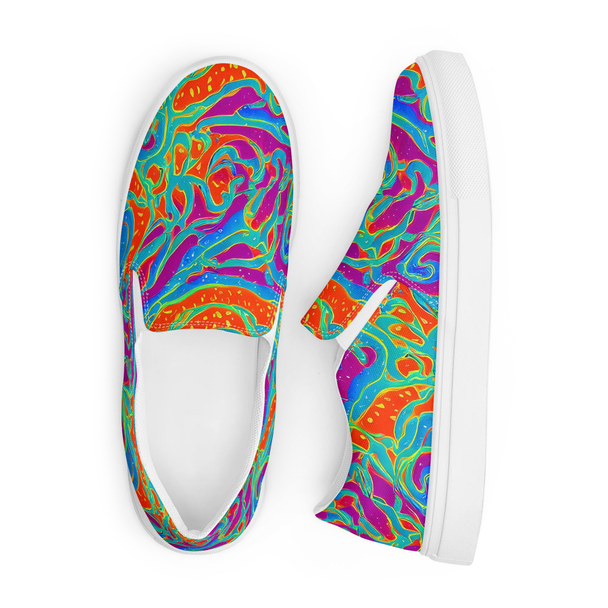 Magma Current on Men's Slip-On Canvas Shoes — Front
